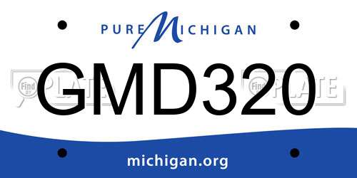 GMD320 Michigan License Plate