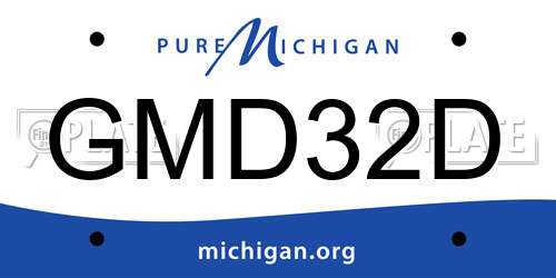 GMD32D Michigan License Plate