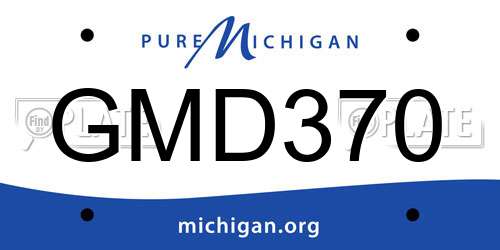 GMD370 Michigan License Plate