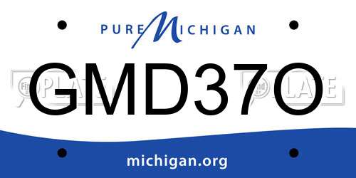 GMD37O Michigan License Plate