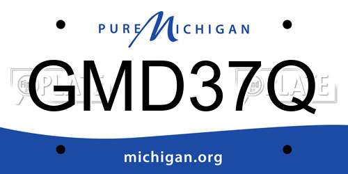 GMD37Q Michigan License Plate