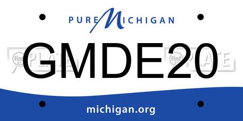 GMDE20 Michigan License Plate