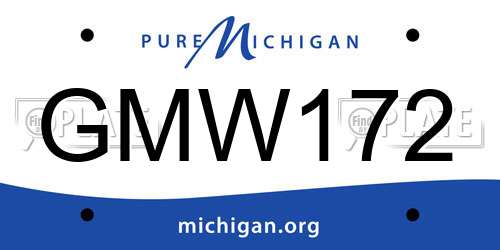 GMW172 Michigan License Plate