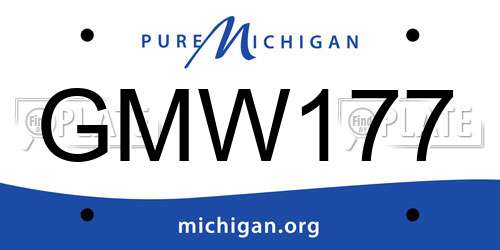 GMW177 Michigan License Plate