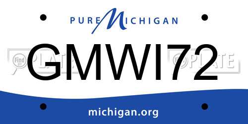 GMWI72 Michigan License Plate