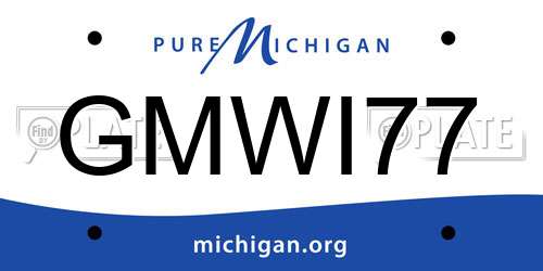 GMWI77 Michigan License Plate