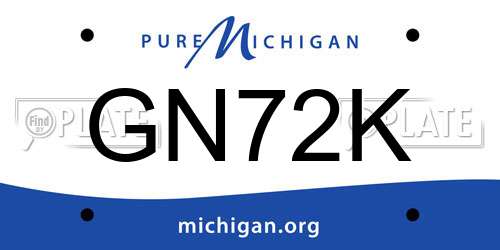 GN72K Michigan License Plate