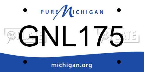 GNL175 Michigan License Plate