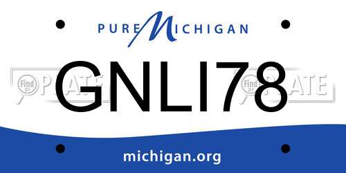 GNLI78 Michigan License Plate