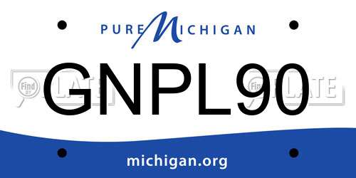 GNPL90 Michigan License Plate