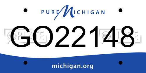 GO22148 Michigan License Plate