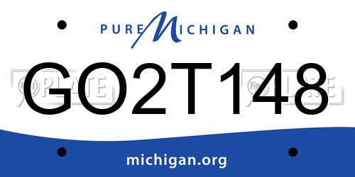 GO2T148 Michigan License Plate