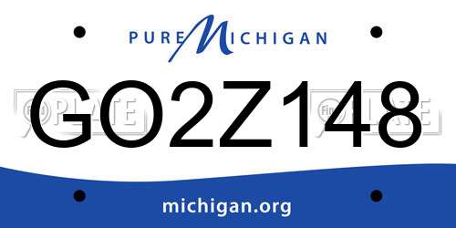 GO2Z148 Michigan License Plate