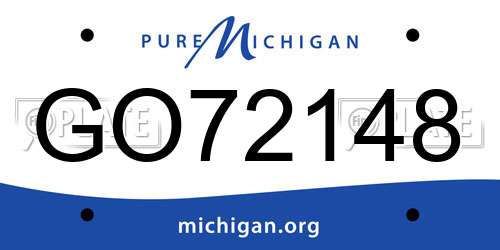 GO72148 Michigan License Plate