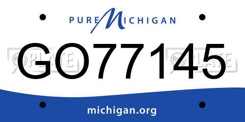 GO77145 Michigan License Plate