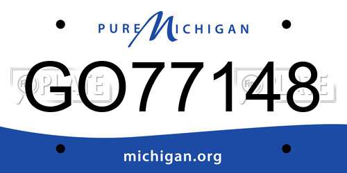 GO77148 Michigan License Plate