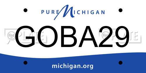 GOBA29 Michigan License Plate
