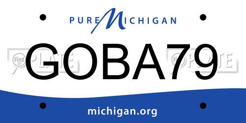GOBA79 Michigan License Plate