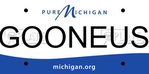 GOONEUS Michigan License Plate