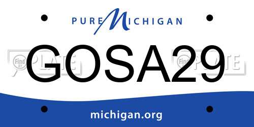 GOSA29 Michigan License Plate