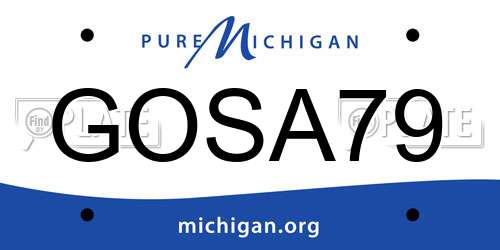 GOSA79 Michigan License Plate