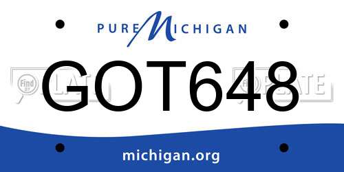 GOT648 Michigan License Plate