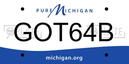 GOT64B Michigan License Plate