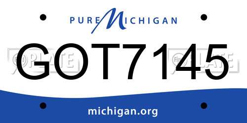 GOT7145 Michigan License Plate