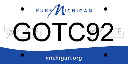 GOTC92 Michigan License Plate