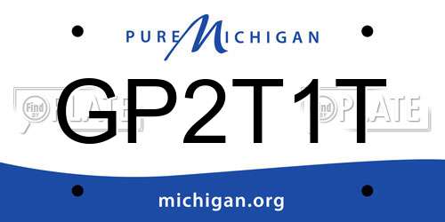 GP2T1T Michigan License Plate