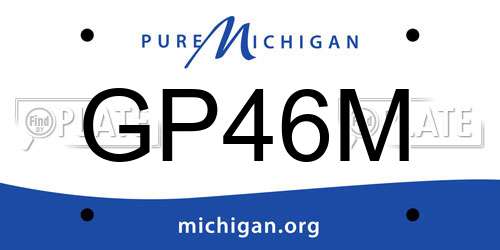 GP46M Michigan License Plate