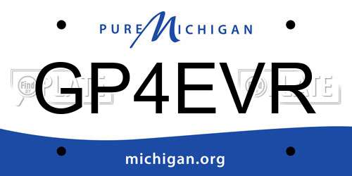GP4EVR Michigan License Plate