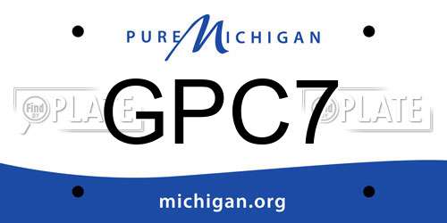 GPC7 Michigan License Plate