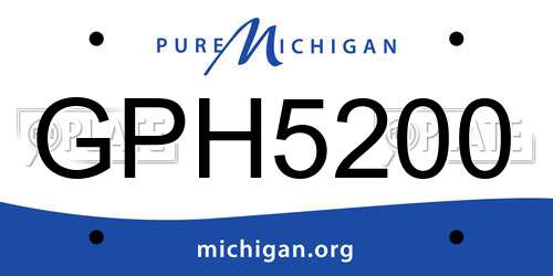 GPH5200 Michigan License Plate