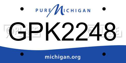 GPK2248 Michigan License Plate