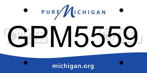 GPM5559 Michigan License Plate