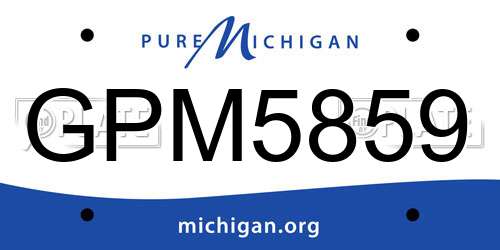 GPM5859 Michigan License Plate