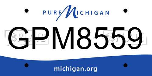 GPM8559 Michigan License Plate