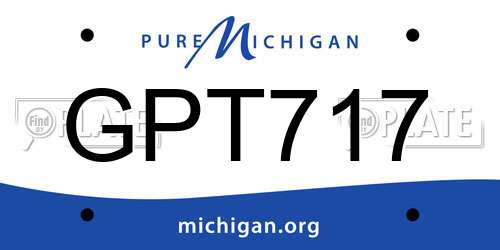 GPT717 Michigan License Plate