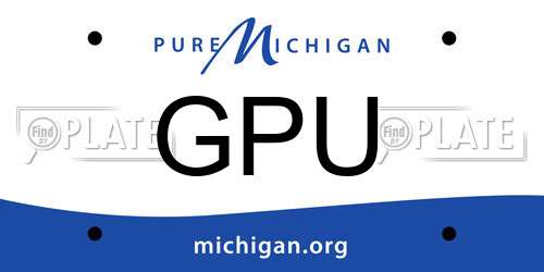 GPU Michigan License Plate