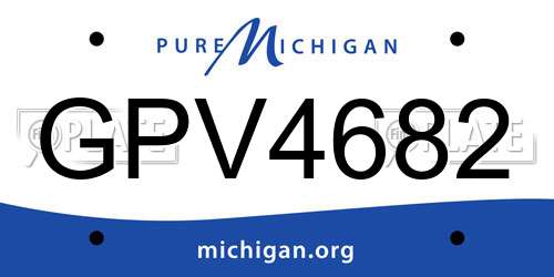 GPV4682 Michigan License Plate