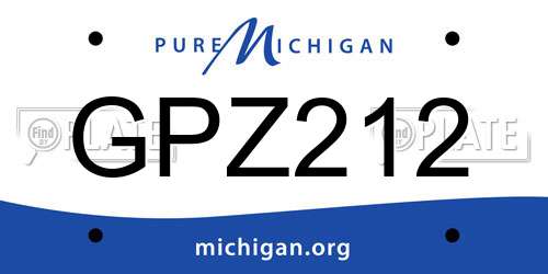 GPZ212 Michigan License Plate