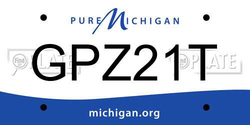 GPZ21T Michigan License Plate