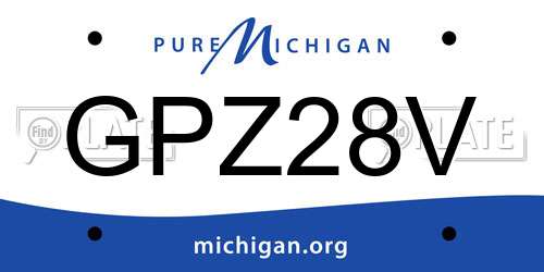 GPZ28V Michigan License Plate