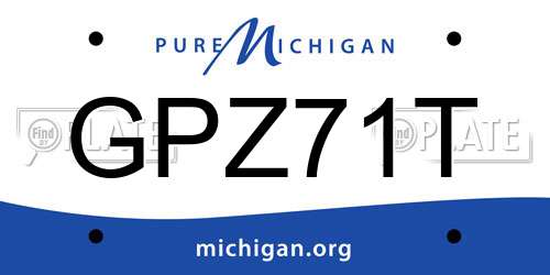 GPZ71T Michigan License Plate