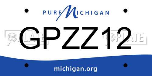 GPZZ12 Michigan License Plate