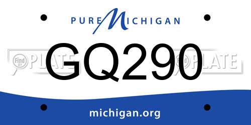 GQ290 Michigan License Plate