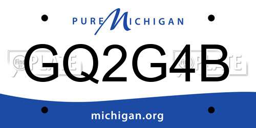 GQ2G4B Michigan License Plate