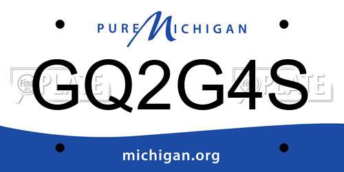GQ2G4S Michigan License Plate