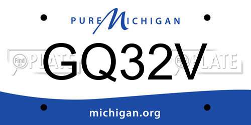GQ32V Michigan License Plate